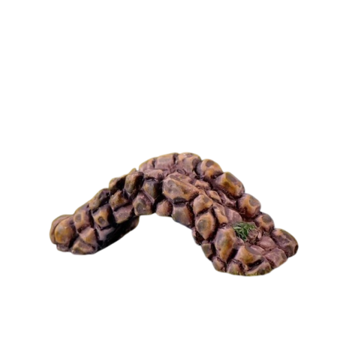 Mini stenbro 6,6 × 2,5 cm Dekorativ bro i buet form til mini have diorama model landskab bæk sø dekoration