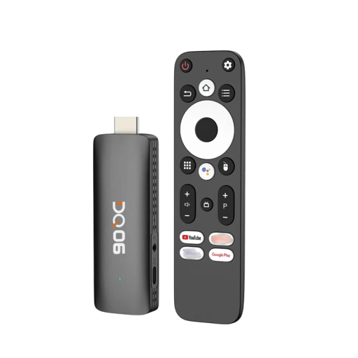 Mini stick TV Android 12.0, 4+32 GB, Quad Core, HDMI 8K, 4K Full HD, Wi-Fi 6, 5 GHz, BT 5.0, control vocal, USB-C, streaming, jocuri, Smart TV
