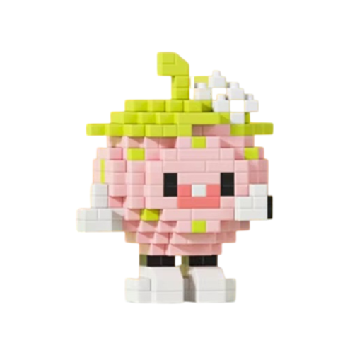 Mini Strawberry Building Set 5.6 x 4.4 x 6.72 cm 273 pcs Micro 3D DIY Bricks Delicious Fruit Creative Building Toy for Children Aged 8 and Above Decorative Model