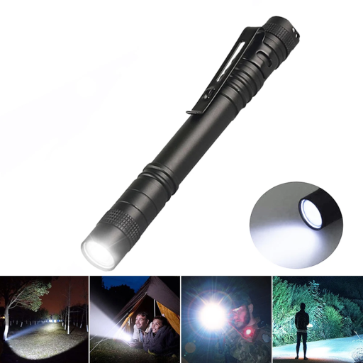 Mini-Taschenlampe mit weißem Licht 13,2 x 1,4 cm Kompakte LED-Taschenlampe Starkes weißes Licht Kleine und praktische Taschenlampe Geeignet für den Außenbereich und den täglichen Gebrauch