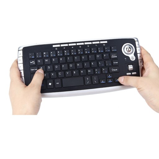 Mini teclado sem fios com Trackball