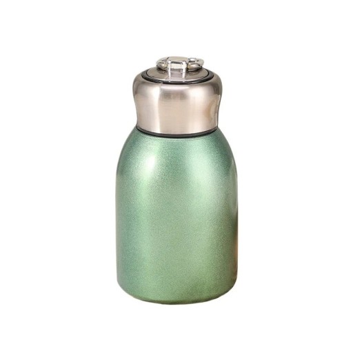 Mini termoska 300 ml s vakuovým hrnečkem z nerezové oceli 304 Přenosná termoska s uchem Hrnek s víčkem a kroužkem na přenášení