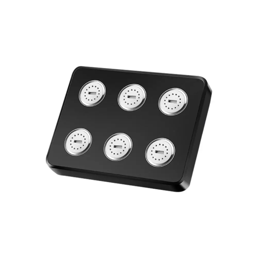 Mini testa di doccia 360° rotante quadrata ad alta pressione doccia a risparmio d'acqua effetto pioggia facile installazione struttura robusta 11×8,5×5,7 cm