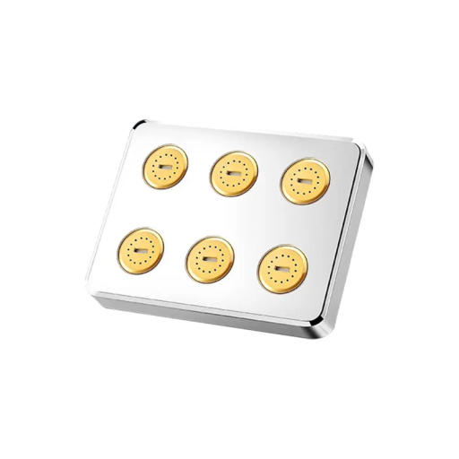 Mini testa di doccia 360° rotante quadrata ad alta pressione doccia a risparmio d'acqua effetto pioggia facile installazione struttura robusta 11×8,5×5,7 cm