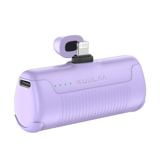 Mini trådløs powerbank med lightning-stik 4500 mAh
