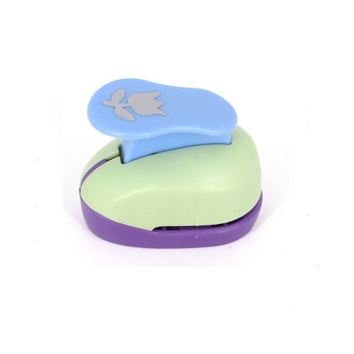 Mini tulipanformet papirstansemaskine Tulipan-tema stansemaskine Papirstansemaskine til børn Børnetulipanstansemaskine 5 x 4,5 x 3 cm