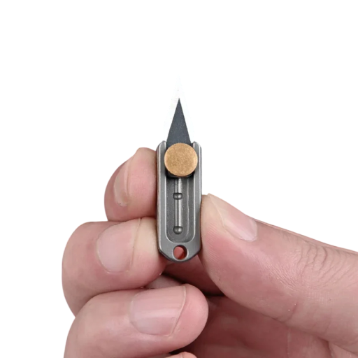 Mini udtrækkelig lommekniv i rustfrit stål 4,3 cm med nøglering Kompakt EDC-nøglering Skarpt blad til rejser Udendørsudstyr Rejser Ture