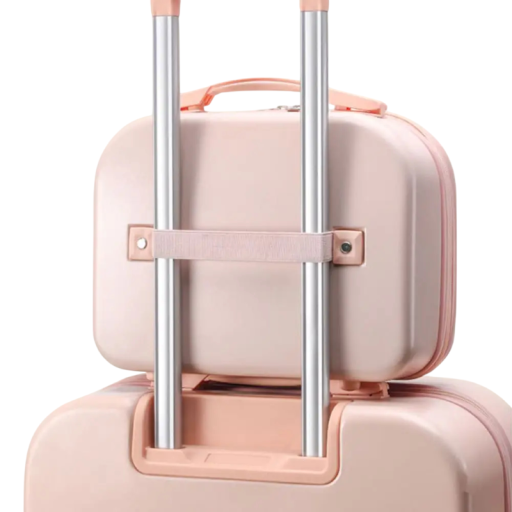 Mini valise de voyage pour femmes 30 x 15 x 24 cm en matériau ABS et PC solide et résistant avec poignée et zip pour les vacances, les voyages de week-end et les cosmétiques