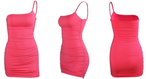 Mini vestidos de um ombro Zarina