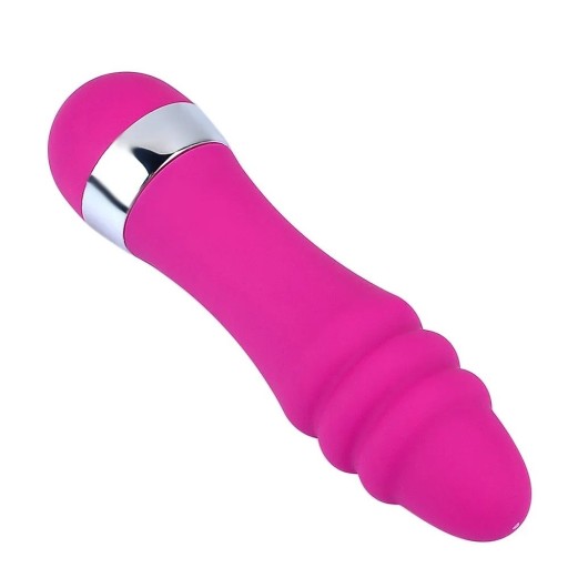 Mini vibrador de silicona con anillos, funcionamiento silencioso, fácil de controlar, superficie agradable, estimulación intensa, embalaje discreto.
