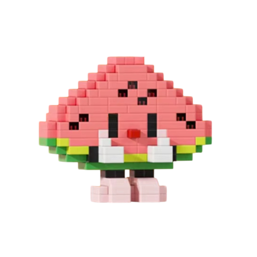 Mini-Wassermelonen-Bausatz 6,8 x 2,8 x 5,76 cm 239 Teile Mikro 3D DIY Bauklötze Leckere Früchte Kreatives Spielzeug für Kinder ab 8 Jahren Spaßmodell