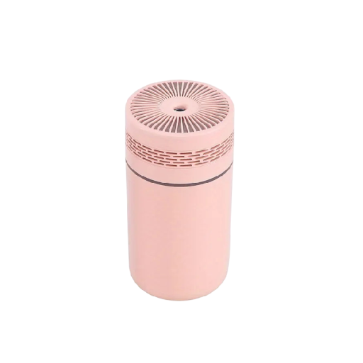 Mini zvlhčovač vzduchu do auta 250 ml Dva rychlostní stupně a LED noční světlo Materiál ABS a PP Do ložnice kanceláře i dětského pokoje