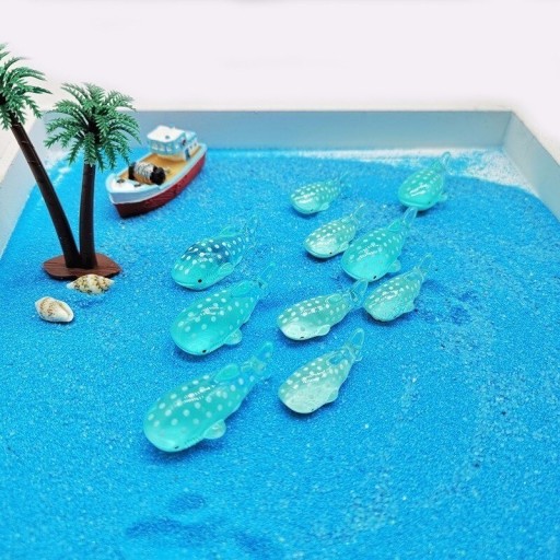 Miniatura decorativa de tubarão 10 pcs