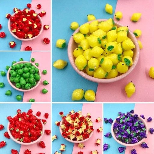 Miniature decorative fruit 10 pcs