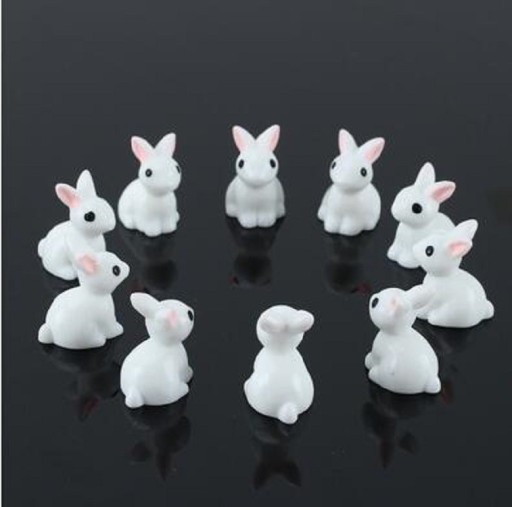 Miniaturi decorative de iepurași 10 buc