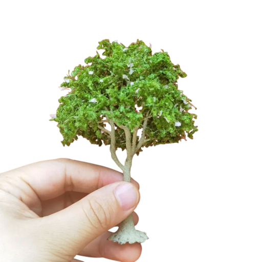 Miniaturmodellbaum 10 cm grün Realistischer dekorativer Baum mit dichtem Kronen Drahtstamm Mini Baum für Dioramen