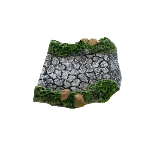 Miniaturní kamenná cestička 5 x 4,5 cm Zakřivená zahradní stezka z pryskyřice Dekorace pro miniaturní zahrady a modelářství