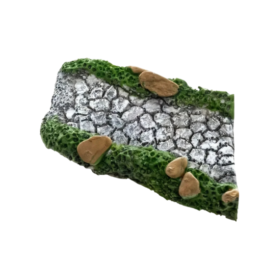 Miniaturní kamenná cestička 7 x 4,5 cm Zakřivená zahradní stezka z pryskyřice Dekorace pro miniaturní zahrady a modelářství