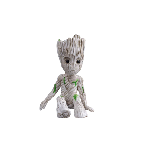 Miniatyyrikeräilyhahmo Groot 6 x 4,5 cm Elokuvahahmo Pieni kukkaruukku Pöytäkoriste Lahja faneille Keräilyharvinaisuus