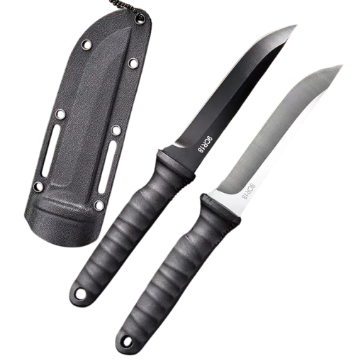 Minikniv 20 cm rustfrit stål med skede udendørs lommekniv lige klinge camping overlevelse bushcraft EDC vandretur selvforsvar