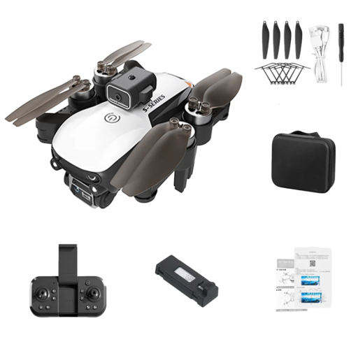 Minikokoinen kokoontaitettava drone 18x16,7x8,3 cm 6K HD -kaksoiskamera 120° laajakulmakuva 30x zoom Esteiden välttely Mobiiliohjaus Kotelo