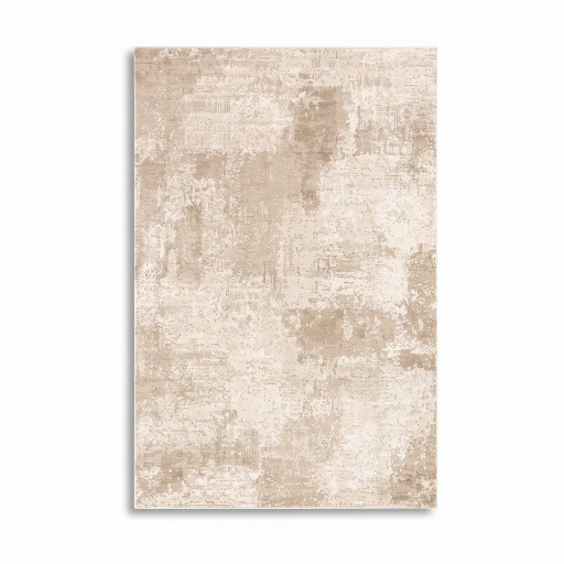 Minimalist Rectangular Rug With Abstract Pattern 300 x 200 cm Polyester Beige For Living Room and Bedroom Under Coffee Table