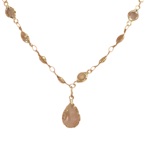 Minimalistisk guldhalsband med hänge Zinklegering Vintage boho smycke för kvinnor Elegantisk modeaccessoar Present