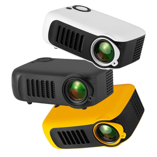 Miniprojektor A2000 Bærbar Hjemmebiograf Kompakt Projektor LED Projektor 13,5 x 9,7 x 5 cm 4K HDMI Port