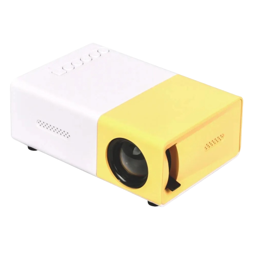 Miniprojektor YG300 Bærbar hjemmebiograf Kompakt projektor LED-projektor Hjemmeafspiller HDMI-port 13 x 8,5 x 4,5 cm