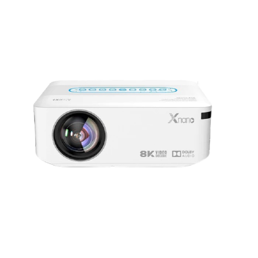 Miniproyector LED Android 9.0 Proyector portátil de cine en casa Proyector compacto Reproductor doméstico 8K 24,3 x 19,5 x 9,5 cm