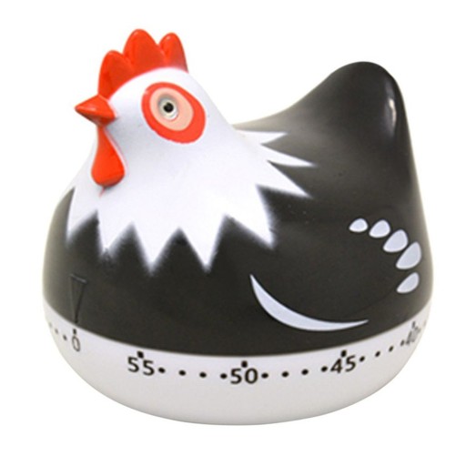 Minutero mecánico en forma de gallina