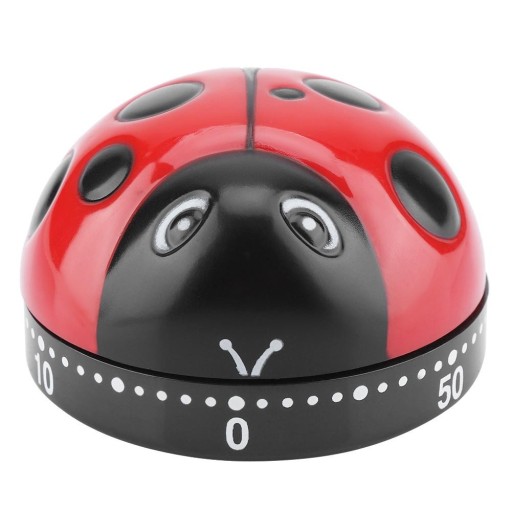 Minuteur mécanique en forme de coccinelle