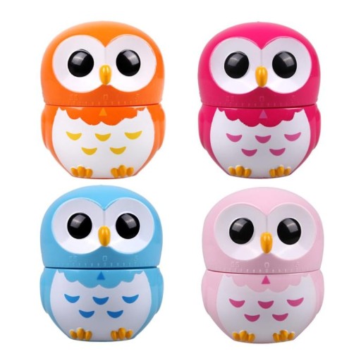 Minuteur mécanique en forme de hibou