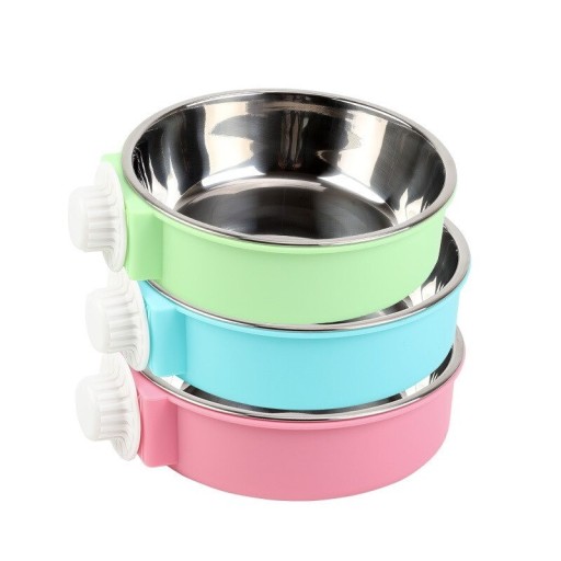 Miska en acier inoxydable suspendue pour cage