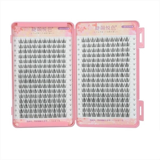 Mix of Artificial Lashes in Lengths 11 mm, 12 mm and 13 mm in a Case of 22 Rows of Quality Adhesive Lashes Lash Extension Bunches Set