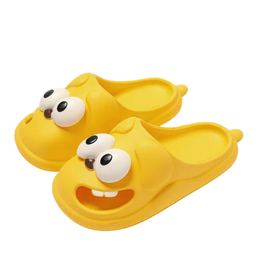 Mjuka hundformade tofflor med stora ögon Lätta hemmaskor 3 cm sula Halkfri roliga hundtofflor Söt design
