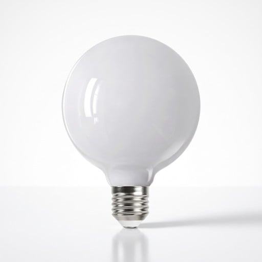 Mliečna LED žiarovka G80 E27 Guľatý tvar s rozptýleným svetlom 3 W 220 V a 110 V 11,5 x 8 cm Studená biela 6500 K Do lámp a svietidiel