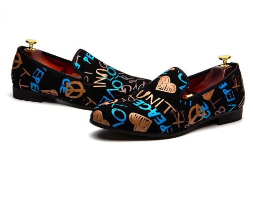 Mocasins masculinos com estampado