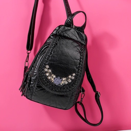 Mochila de couro feminina E923