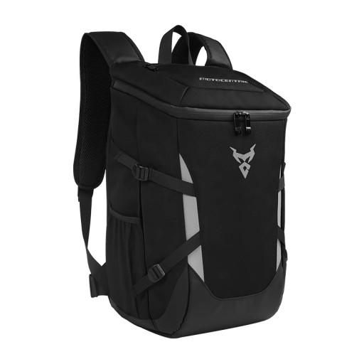 Mochila de motociclismo à prova de água 23,8x44,9 cm Mochila desportiva reflexiva para capacete Notebook Viagem Trabalho Ciclismo Condução de moto