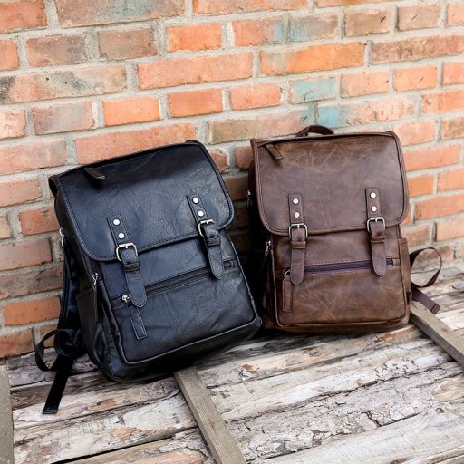 Mochila de piel para hombre E1157