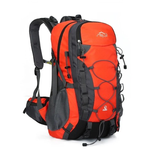 Mochila de senderismo 40 l Construcción de nylon resistente Muchas bolsillos y cuerdas elásticas Unisex Para trekking escalada camping y viajes