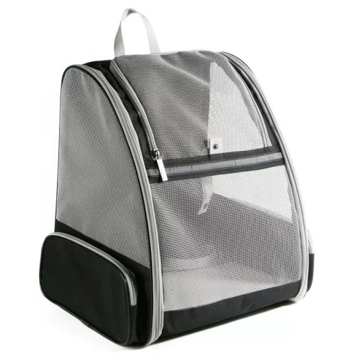 Mochila de viaje de lona transpirable para exterior de color negro para transportar gatos Dimensiones 41 x 35 x 29 cm