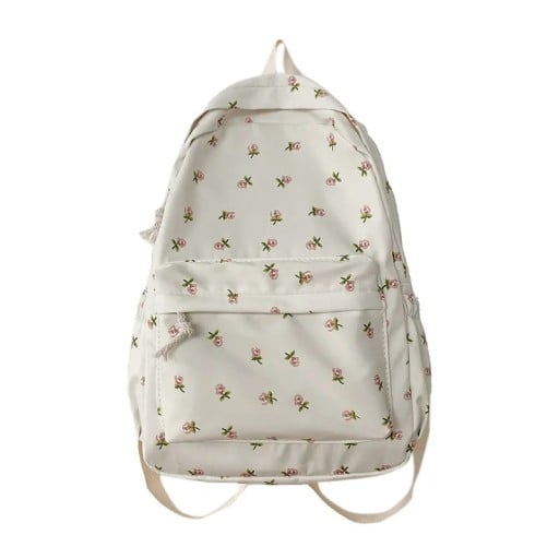 Mochila escolar 13 × 40 × 31 cm Mochila estudiantil de gran capacidad con diseño floral Mochila resistente al agua para portátil con refuerzo