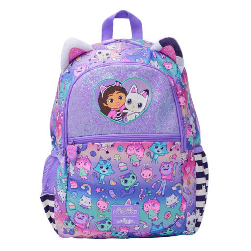 Mochila escolar La casa mágica de Gabina 42 x 30 cm Mochila con orejas Motivo de gato Mochila escolar infantil Tirantes cómodos Construcción ligera
