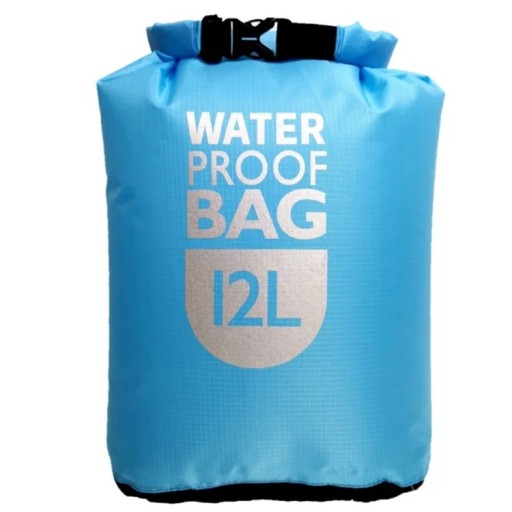 Mochila impermeable y seca de poliéster de 12 l para rafting, natación, kayak, río, trekking, vela y piragüismo. Bolsa deportiva ligera.