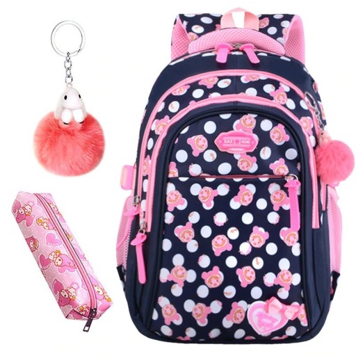 Mochila infantil con estuche y colgante