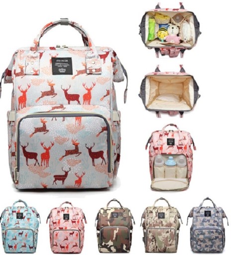 Mochila materna com estampado