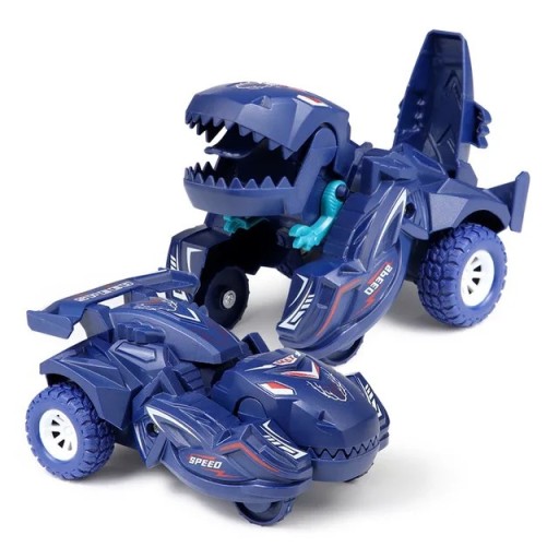 Model de deformare a mașinii cu dinozauri jucărie din plastic Vehicul transformabil Model decorativ pentru copii și colecționari