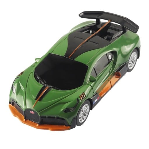 Modèle de voiture Bugatti Divo 1:43 Couleur verte Voiture en plastique Voiture de course de police Supercar Jouet pour enfants Modèle de collection